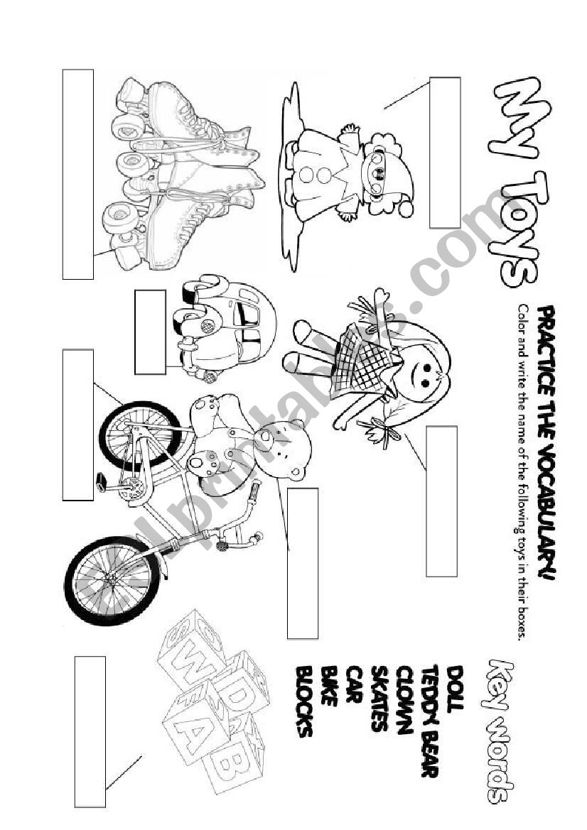 MY TOYS worksheet