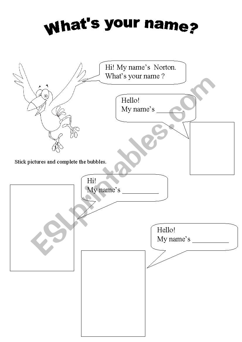 Whats your name? worksheet