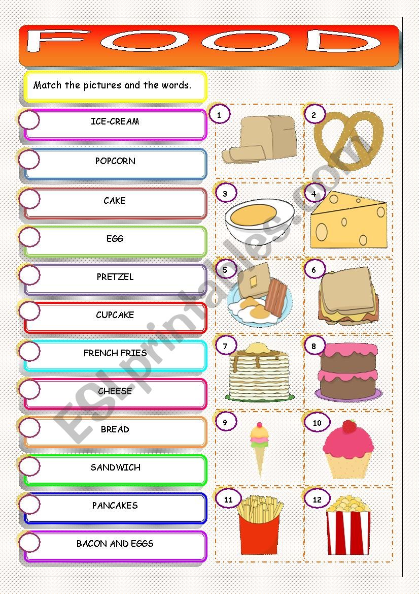 Food worksheet