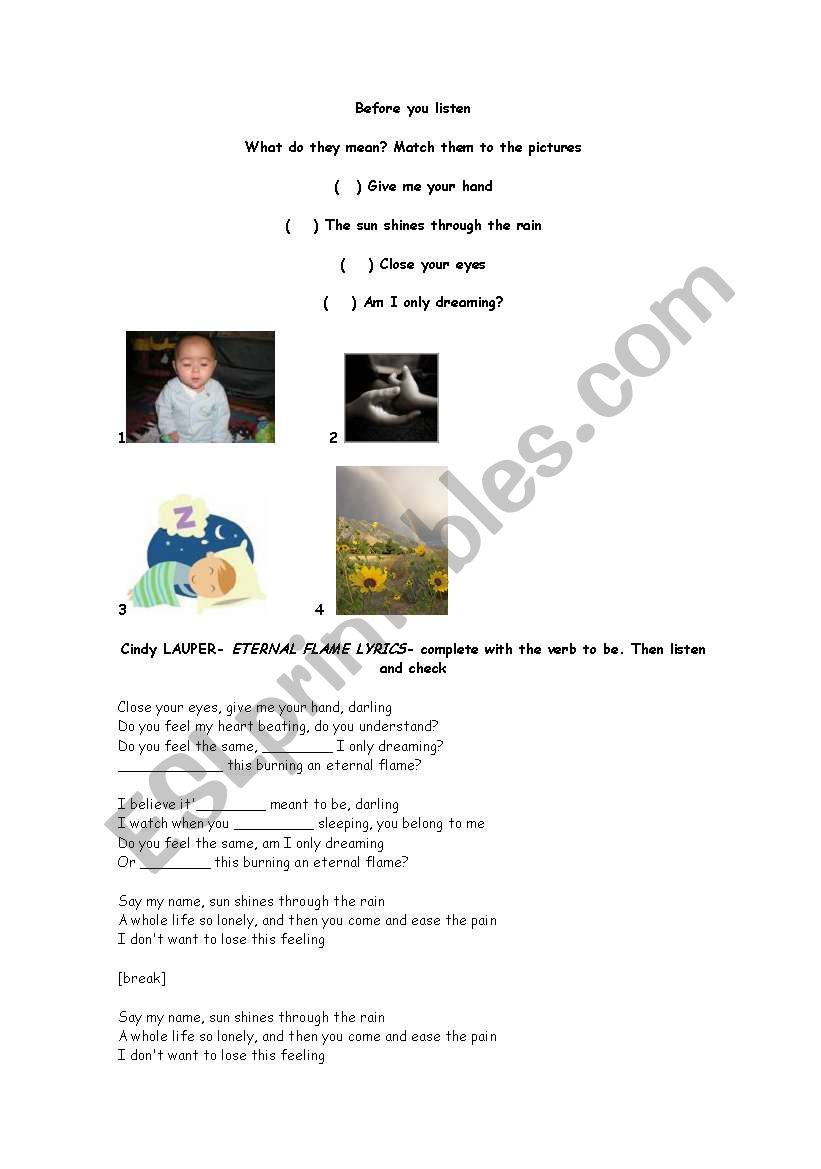 Eternal Flame  worksheet