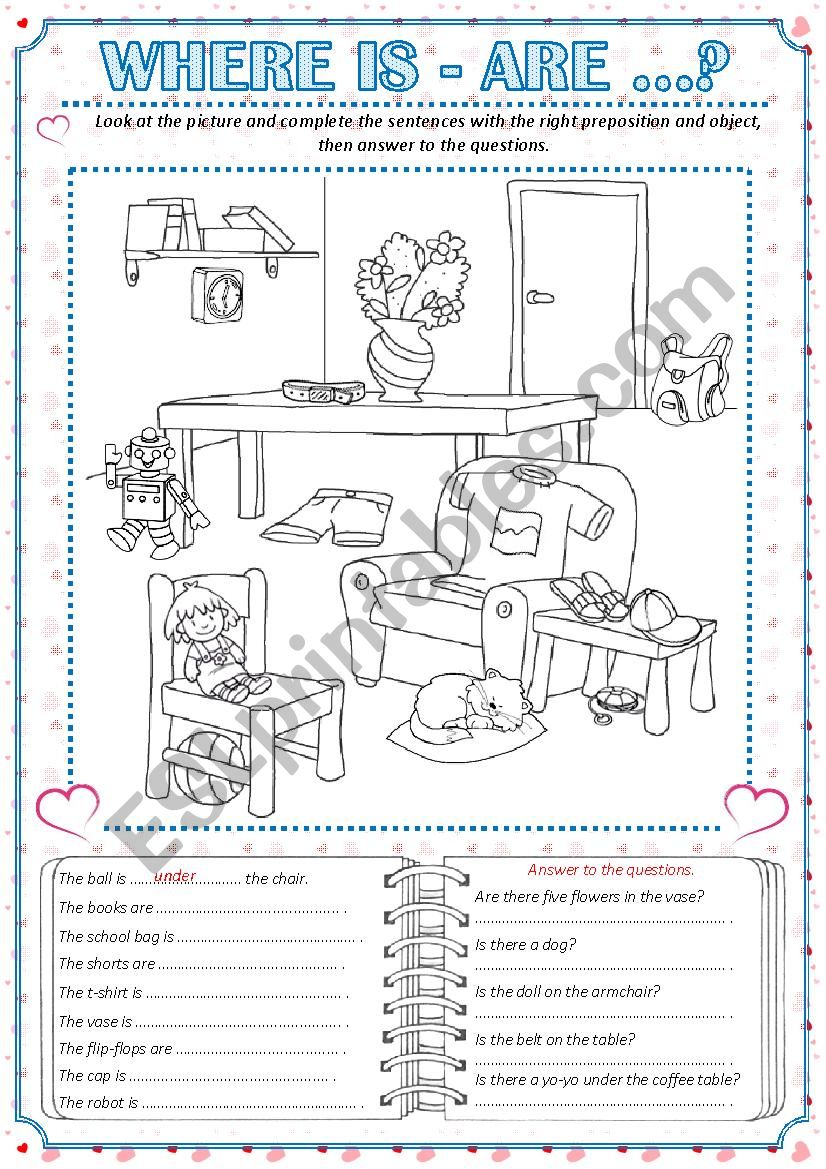 WHERE IS - ARE ...? worksheet