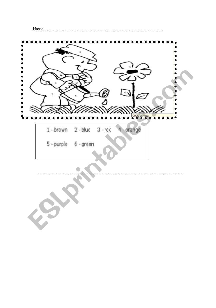 coloring namber worksheet