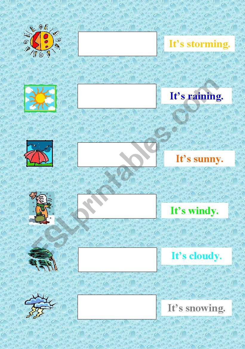 Weather worksheet