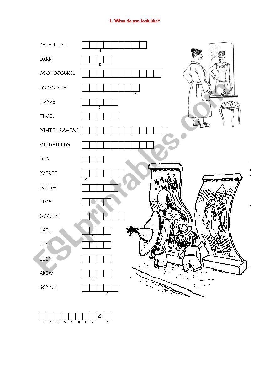 adjectives to describe people worksheet