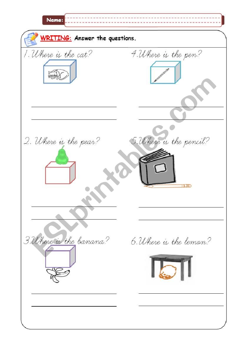 Prepositions of place - Part 2