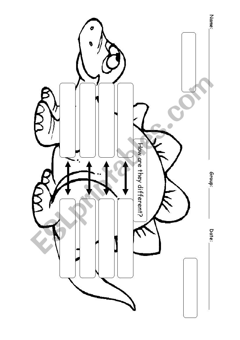 Dinosaur- prehistoric project worksheet