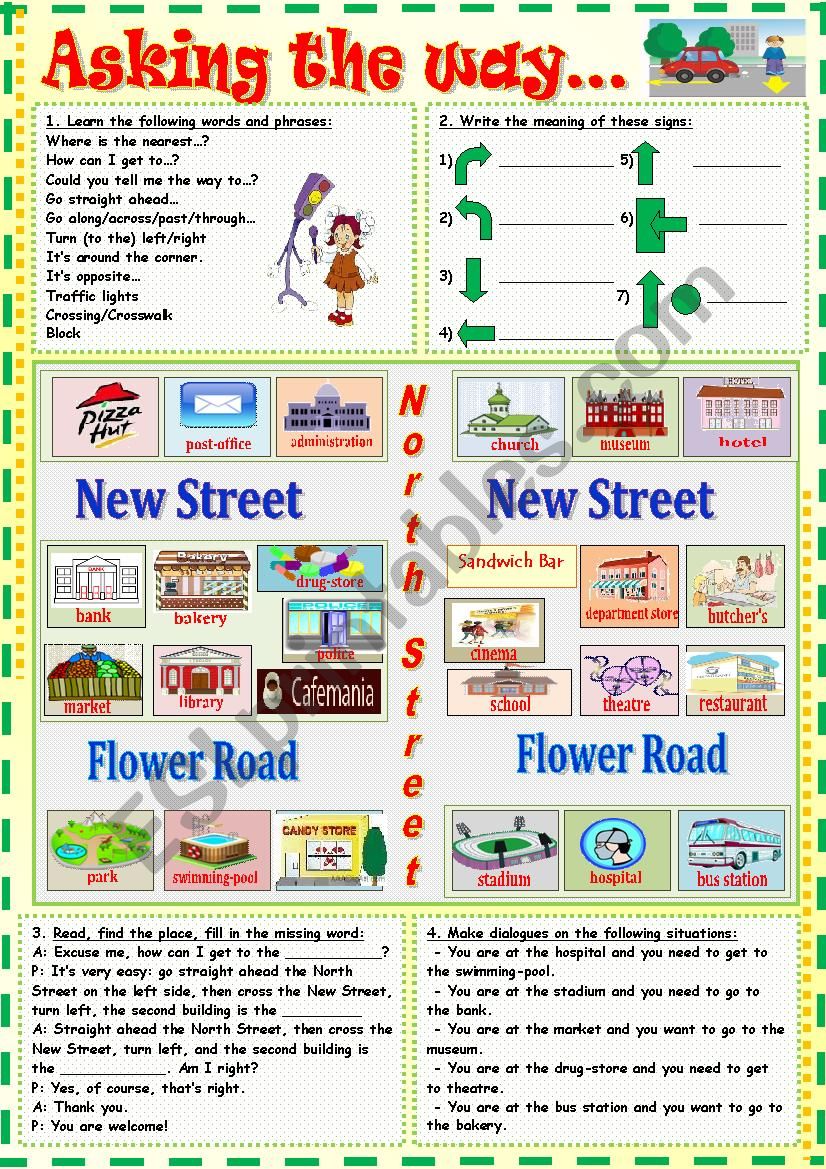 Asking the way... worksheet