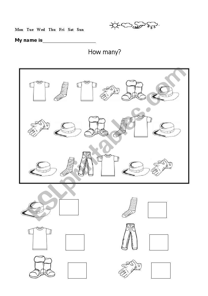 How many? worksheet