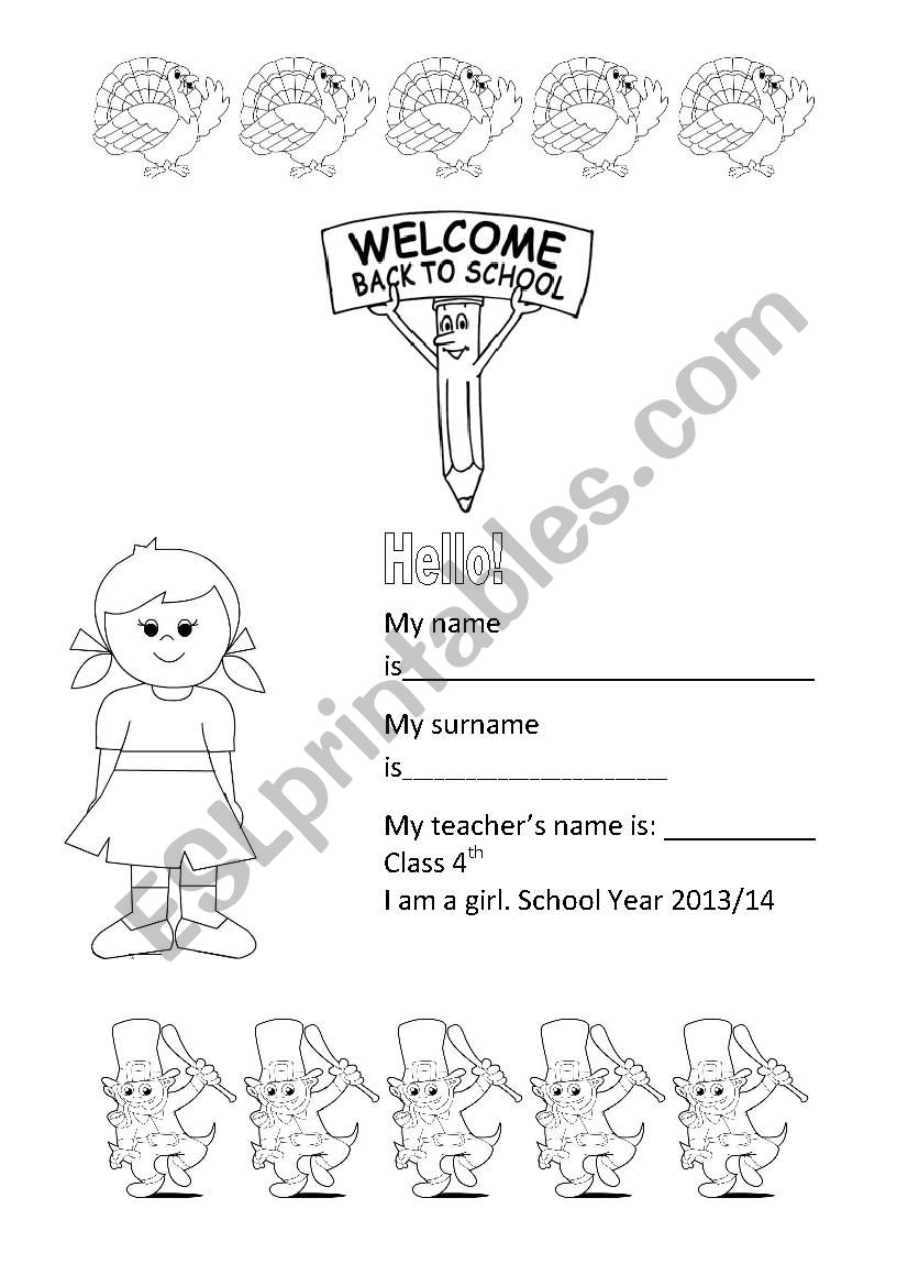 English cover 1 worksheet