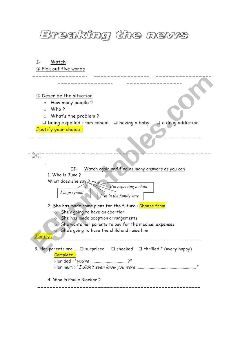 Juno worksheet