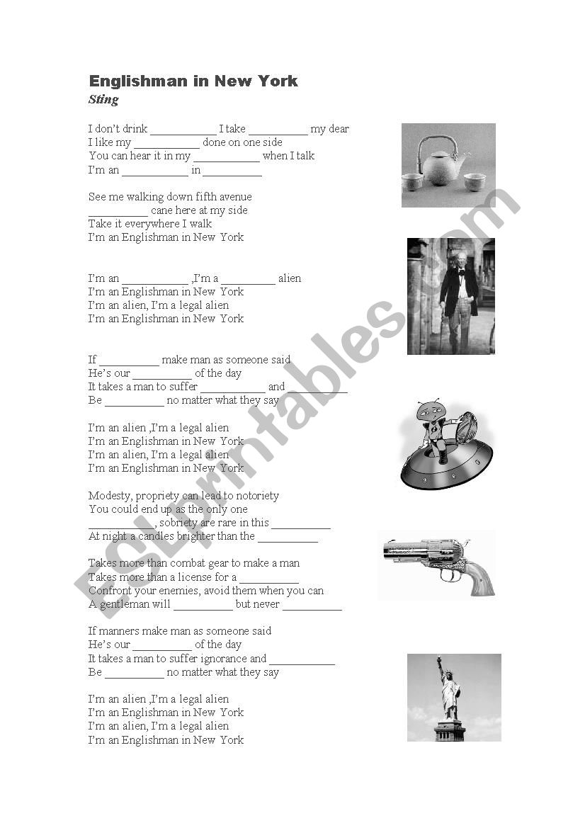 Englishman in New York Song Lesson