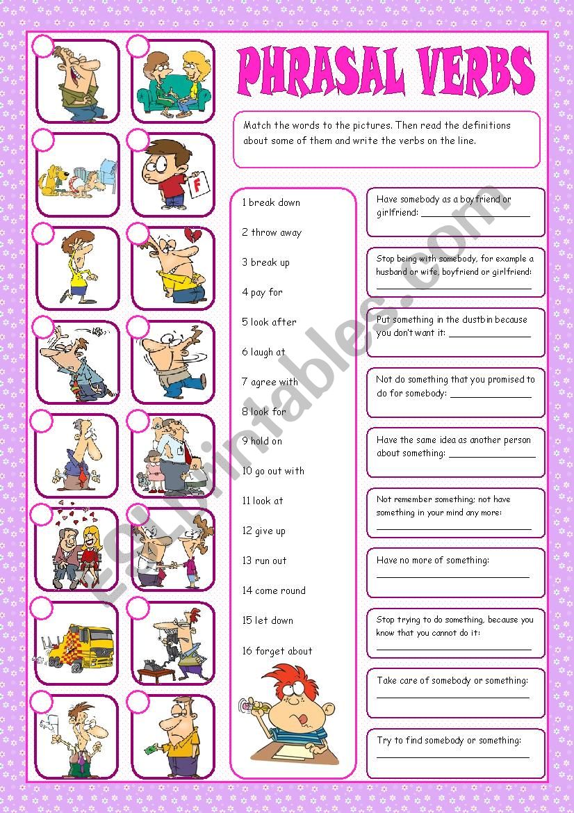 Phrasal Verbs Matching Exercise