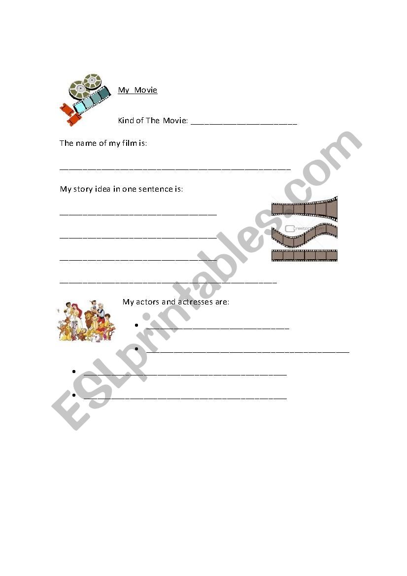 My Movie worksheet