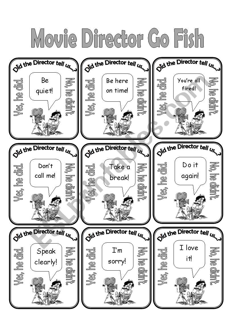 Movie Director /Reported Speech/Go Fish