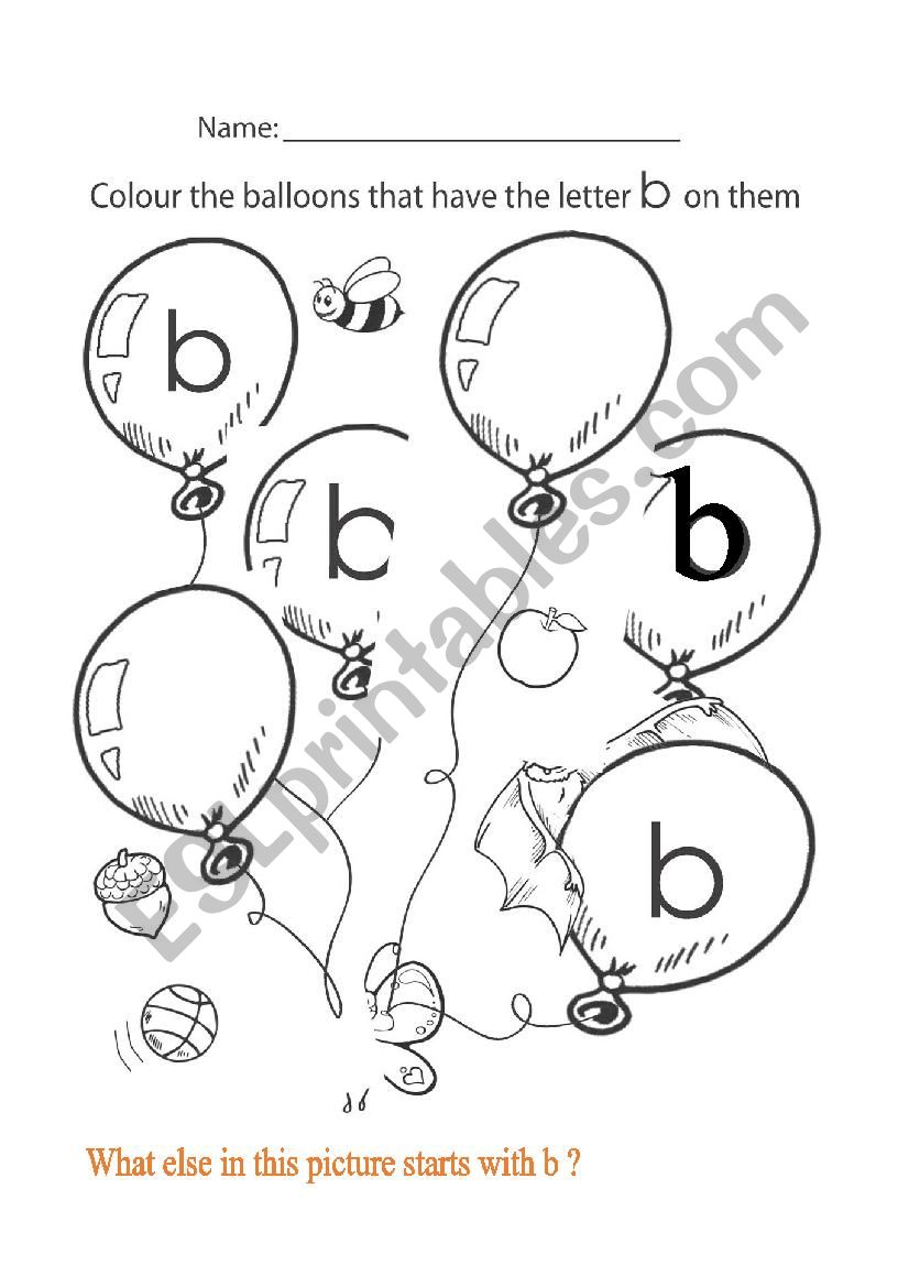 alphabet recogniton worksheet