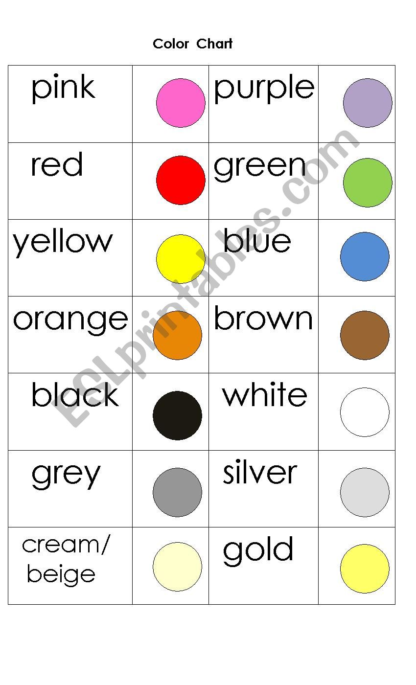  Colour worksheet