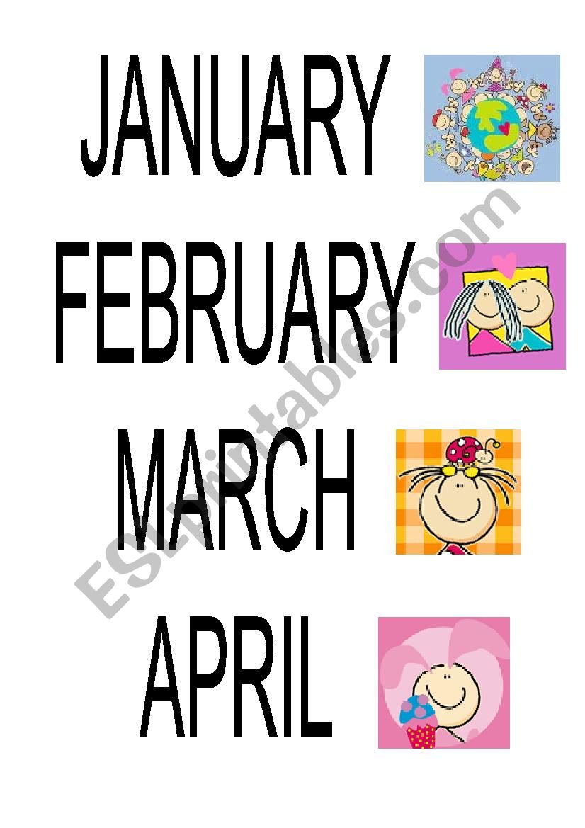 months worksheet