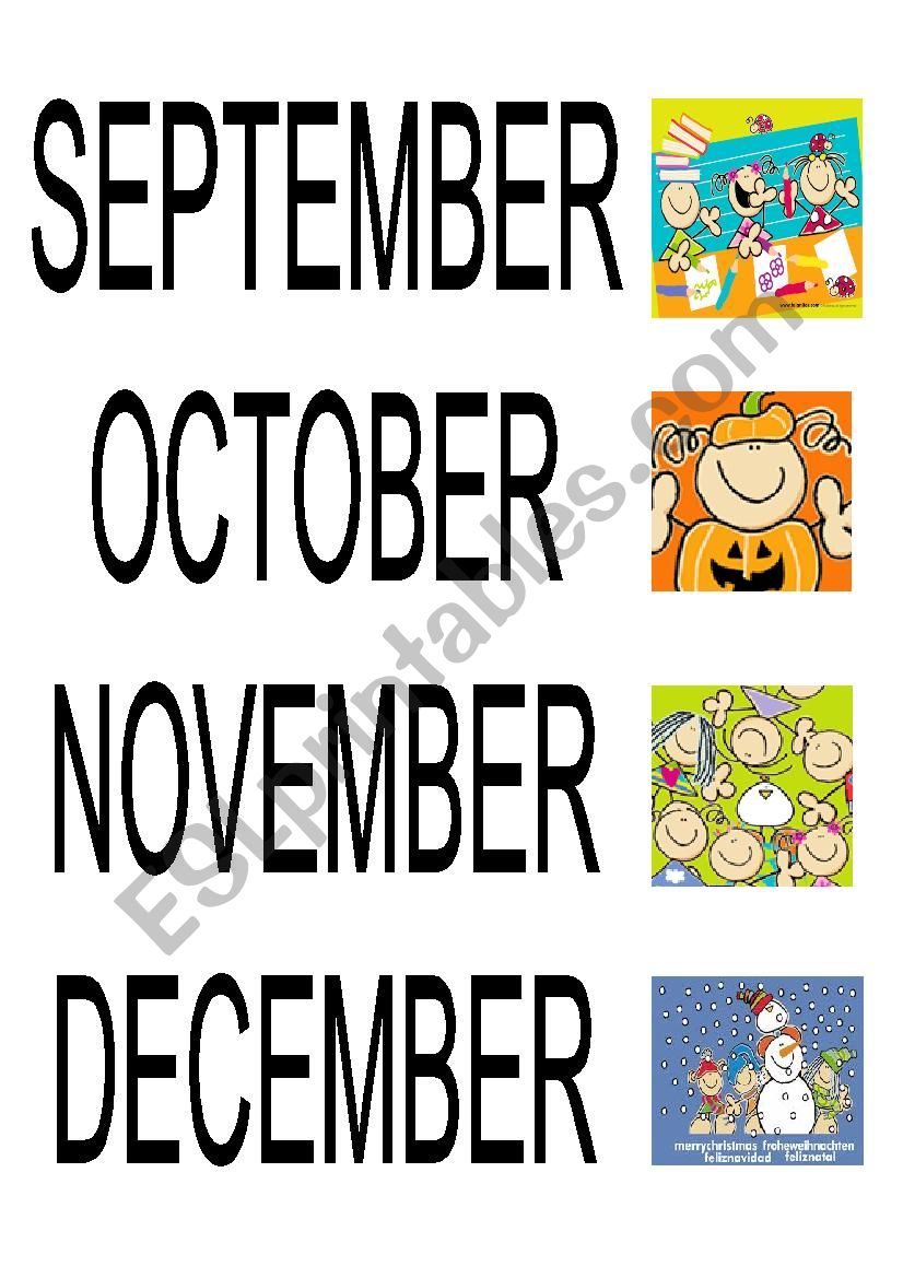 months set 3 worksheet