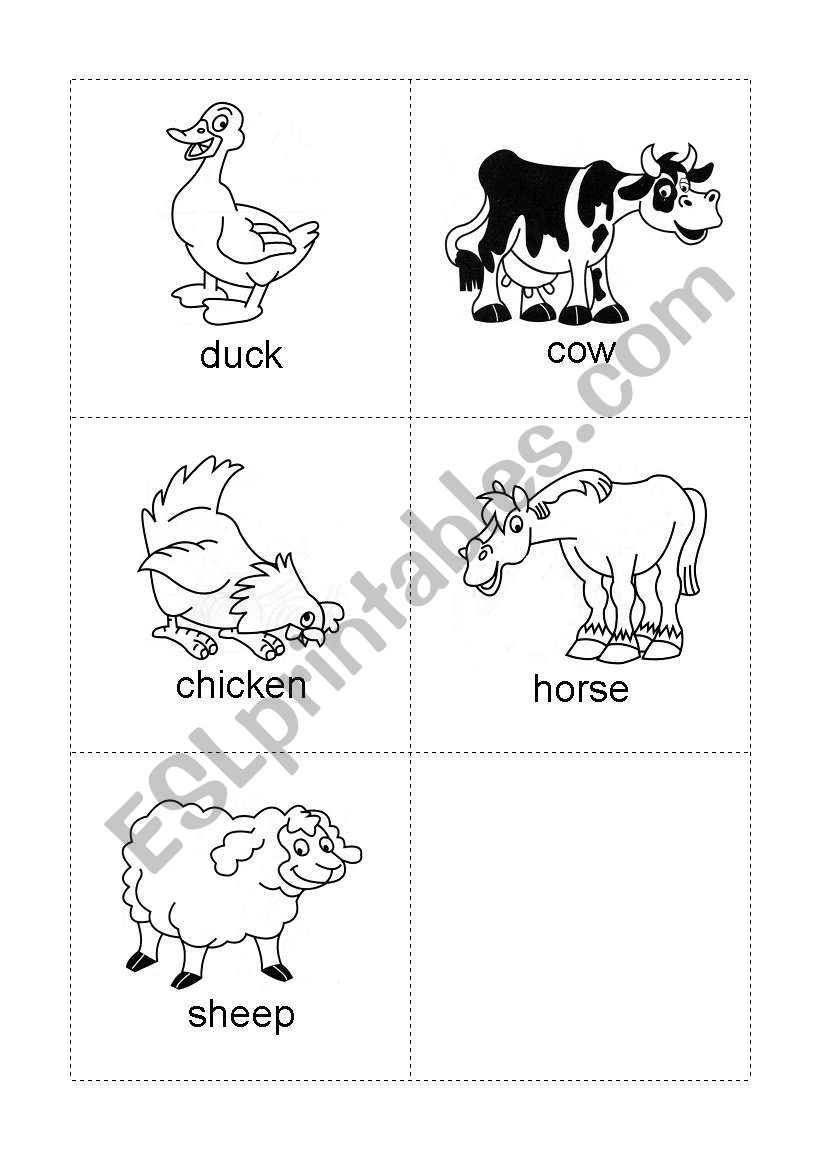 farm animals worksheet