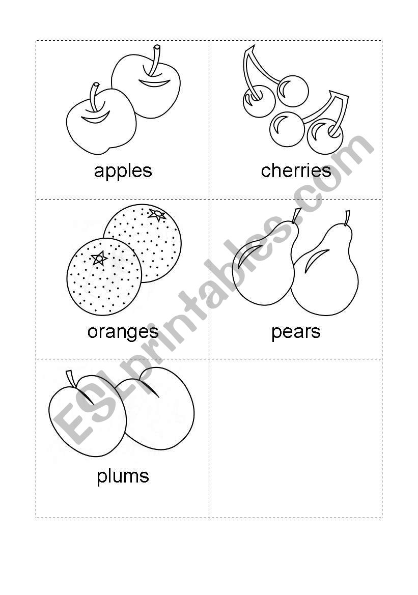 fruits worksheet