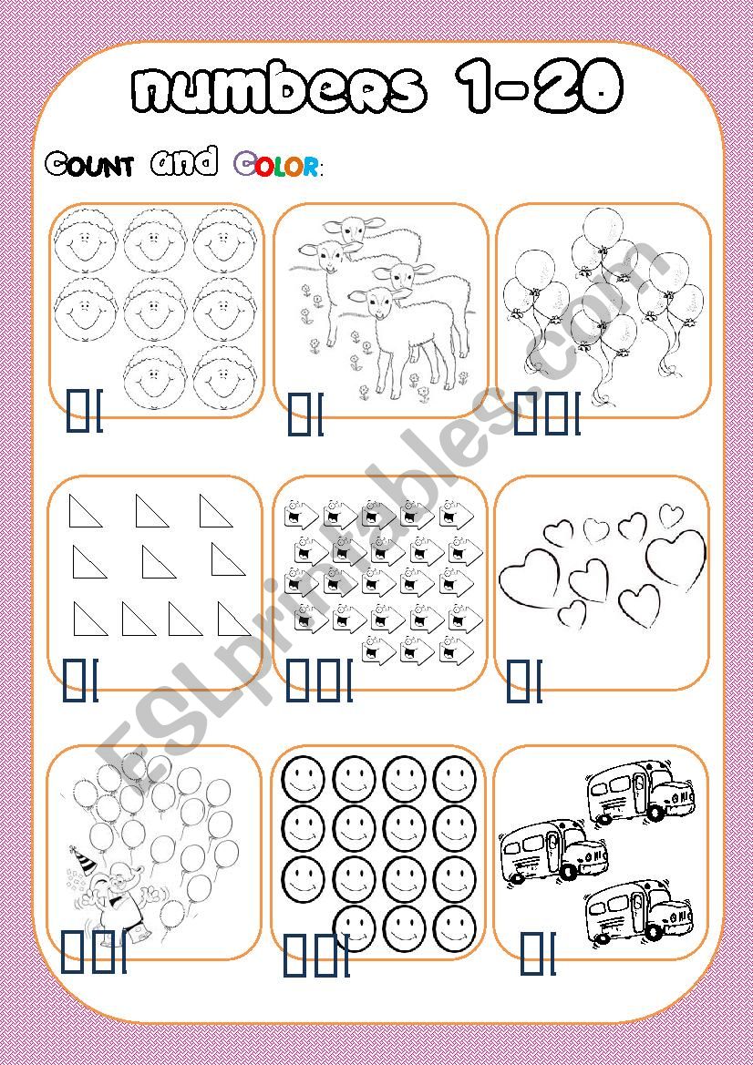 Numbers worksheet