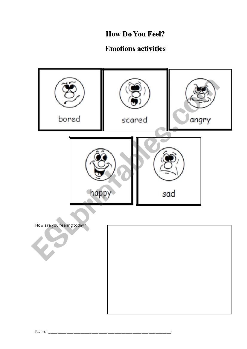 How are you today? worksheet