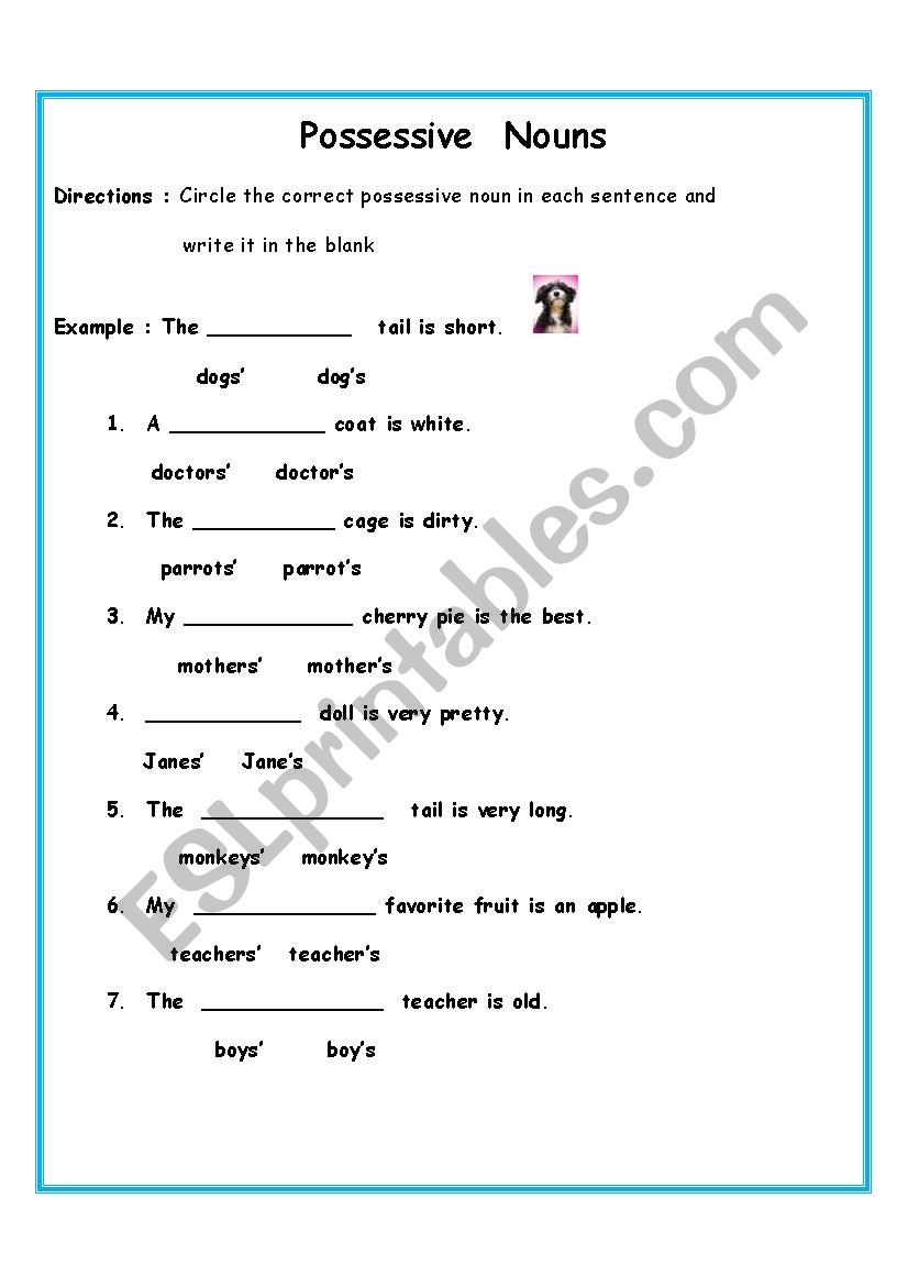 possessive-nouns-esl-worksheet-by-bar1518