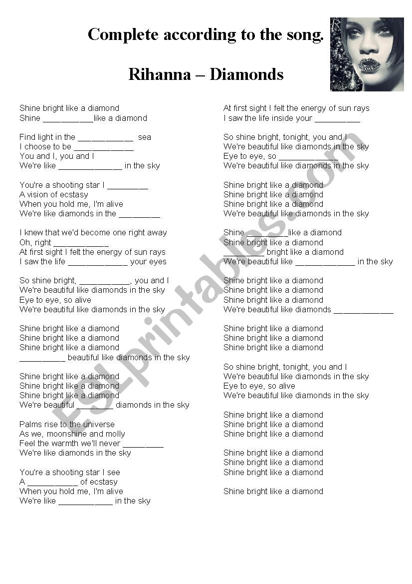 Song Activity - Rihanna - Diamonds