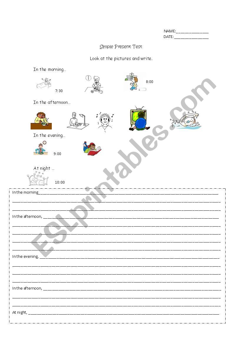 Simple Present Revision worksheet