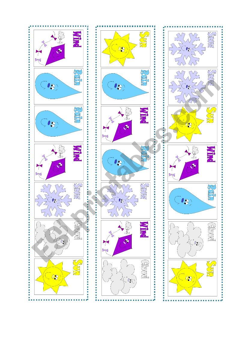 weather pattern strips 1 worksheet