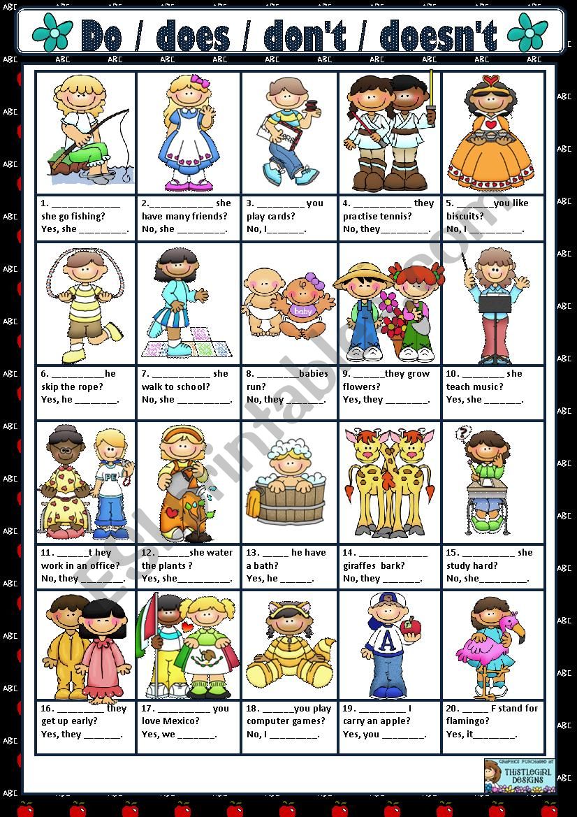 ASKING AND ANSWERING QUESTIONS WITH DO / DOES / DON´T / DOESN´T ASKING AND ANSWERING QUESTIONS WITH DO / DOES / DON´T / DOESN´T