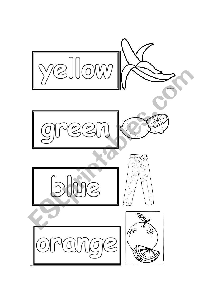 the colors worksheet