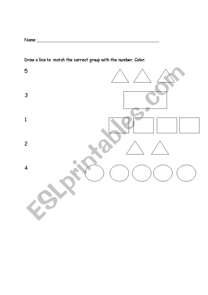 Counting shapes worksheet