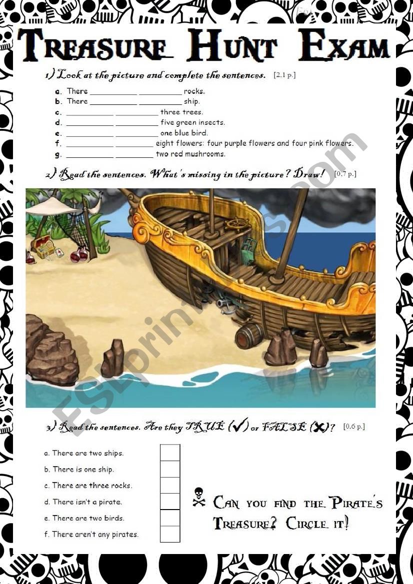 Treasure Hunt Exam worksheet