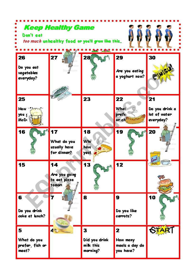 Snake and Ladders Game worksheet