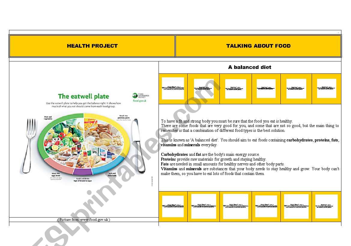 Talking about Food (1st part) worksheet