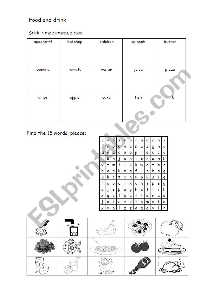 Food worksheet