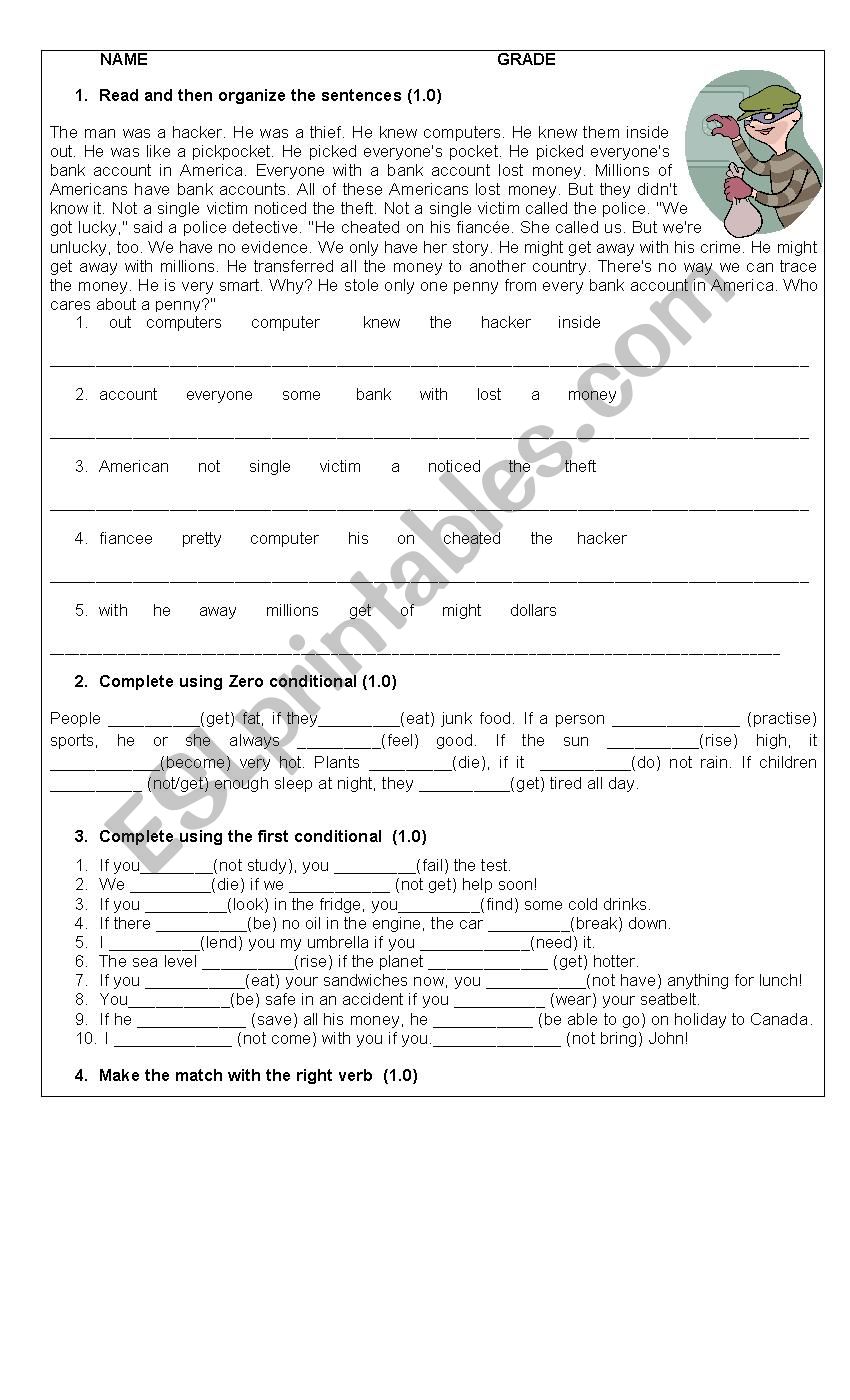 Class activity worksheet