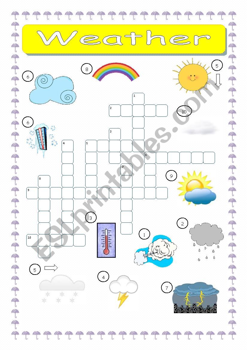 Weather Crossword worksheet