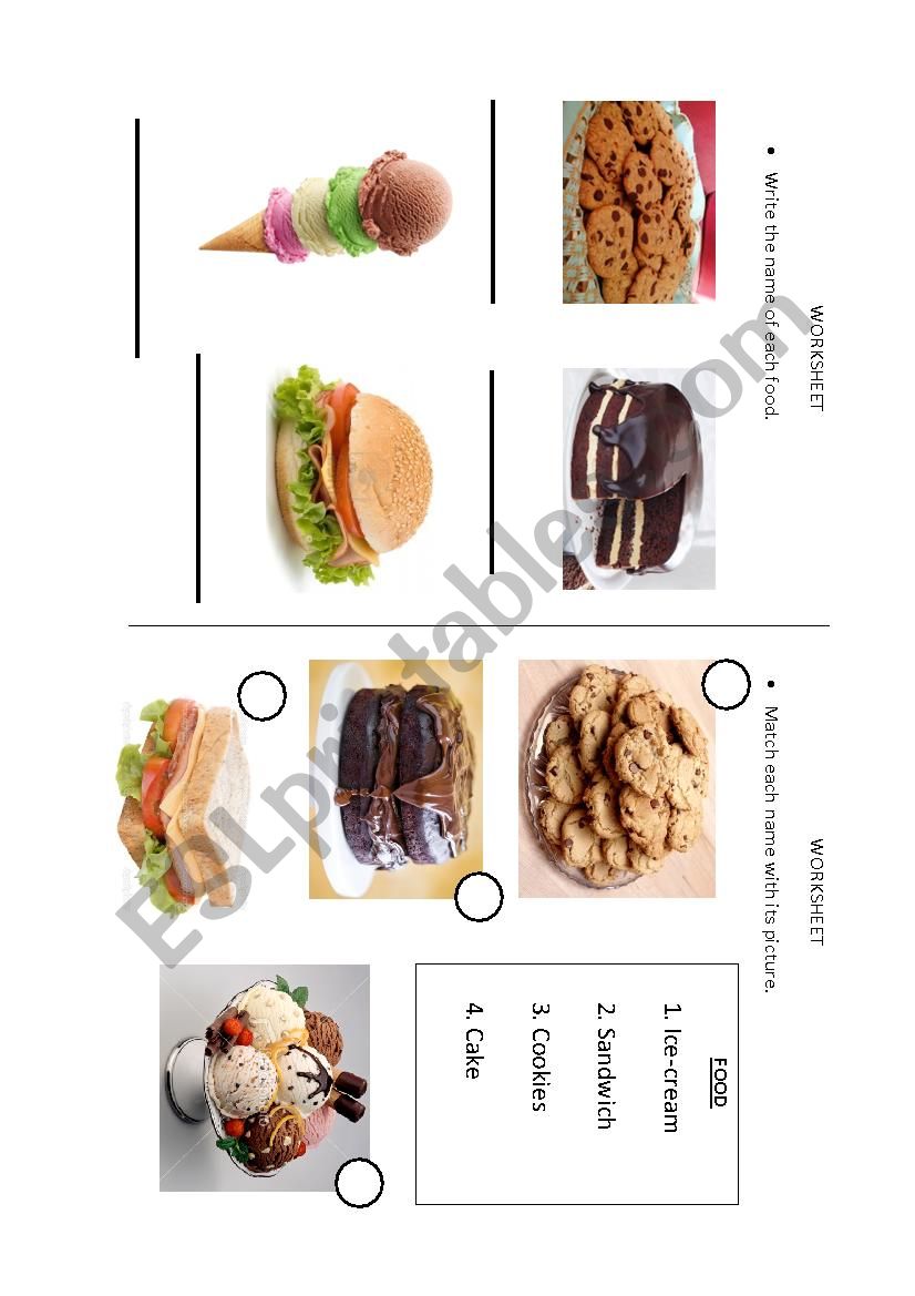Food worksheet