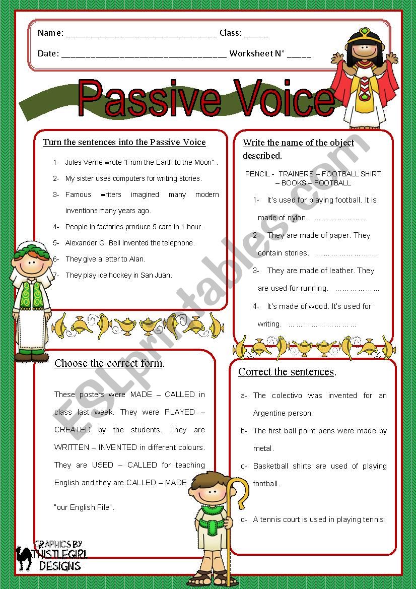 Passive Voice 1 worksheet