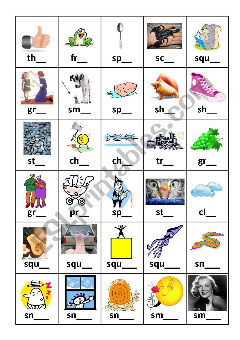 Diagraphs and Triagraphs Flashcard set 3