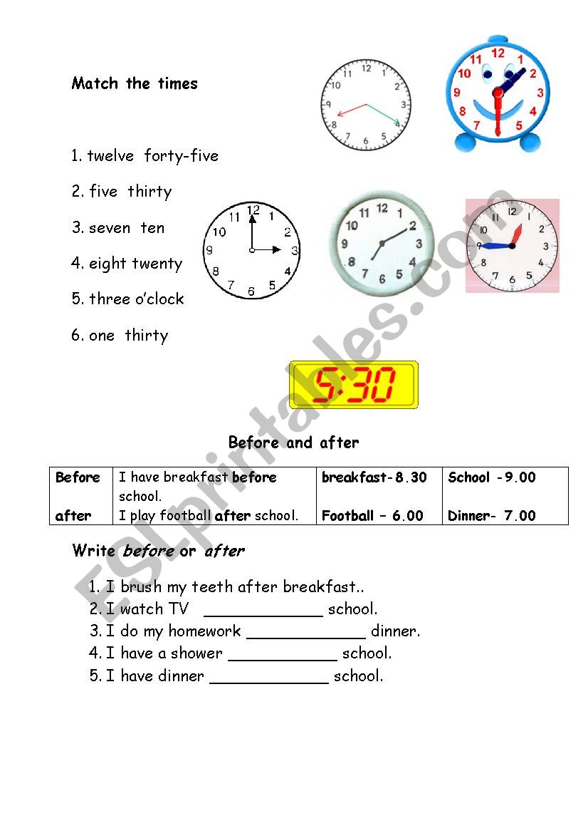 Time worksheet