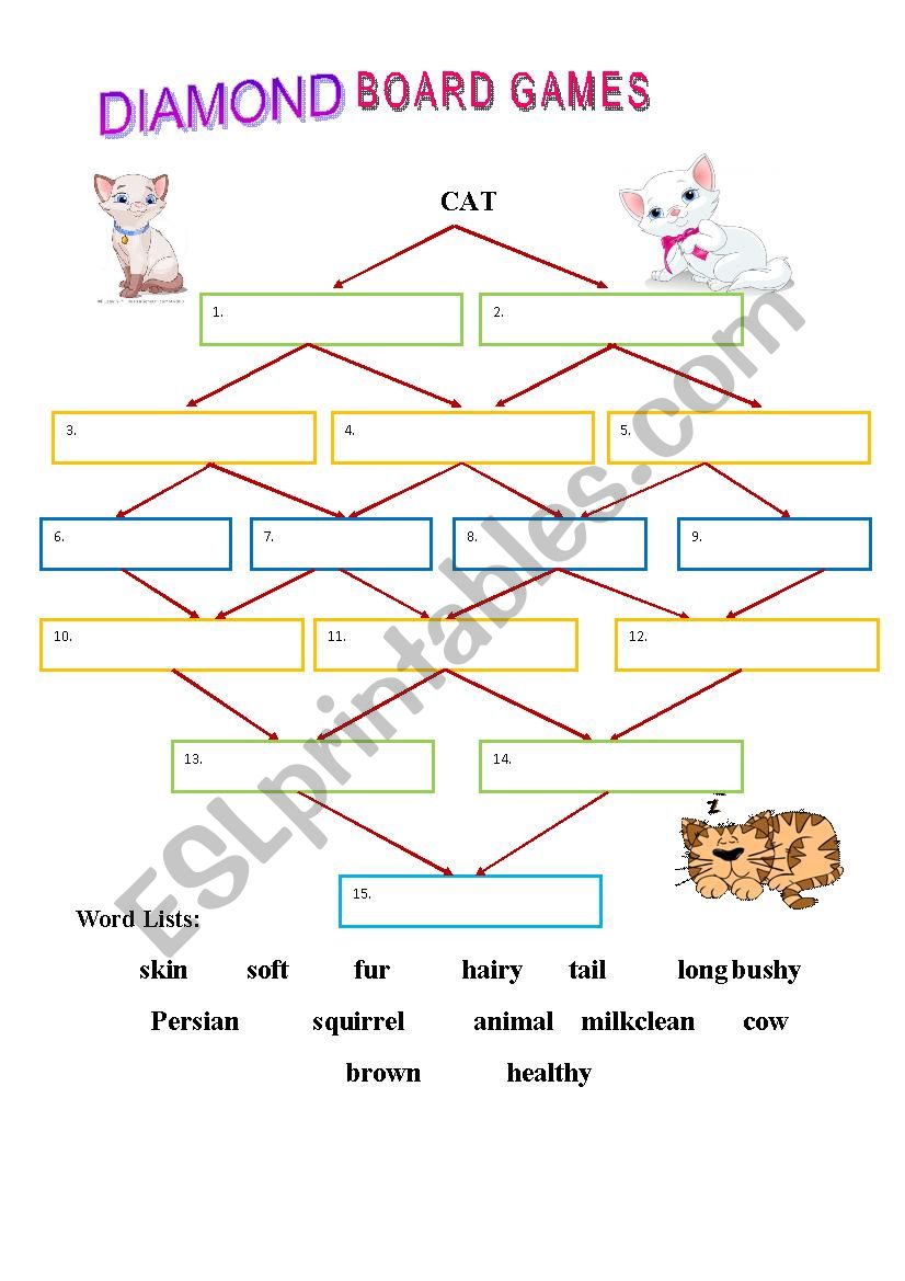 Diamond Board Game worksheet