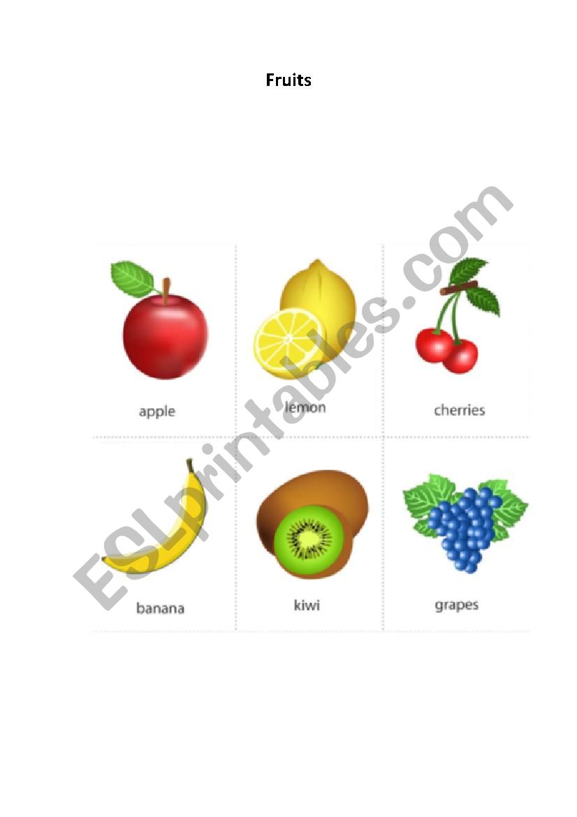 Fruits worksheet