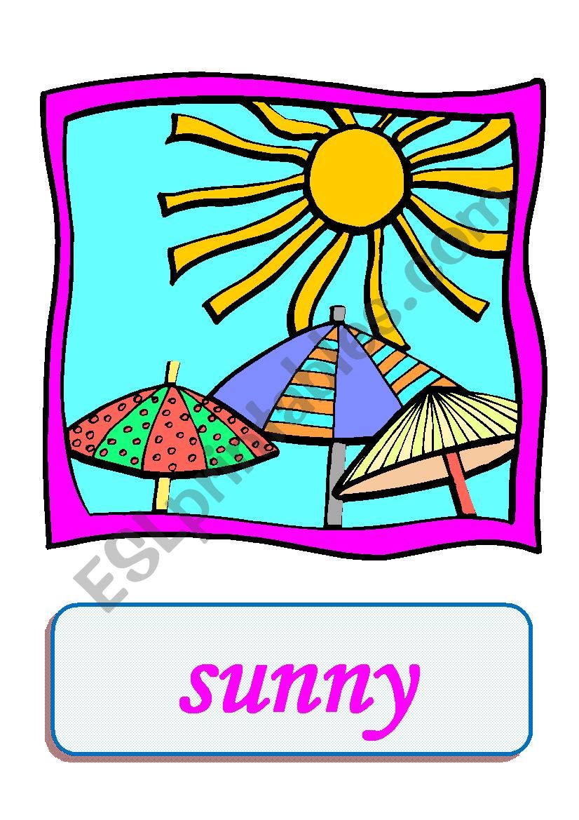 Weather flash-cards worksheet