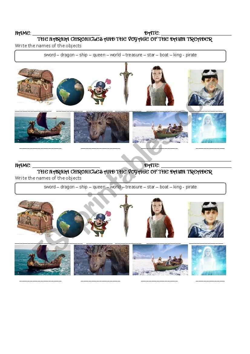 The Narnia Chronicles (3) 2nd worksheet. Vocabulary