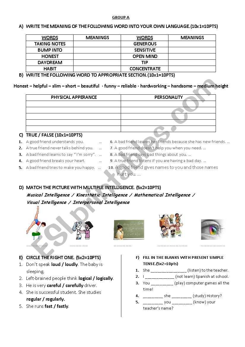 General Review 2 worksheet