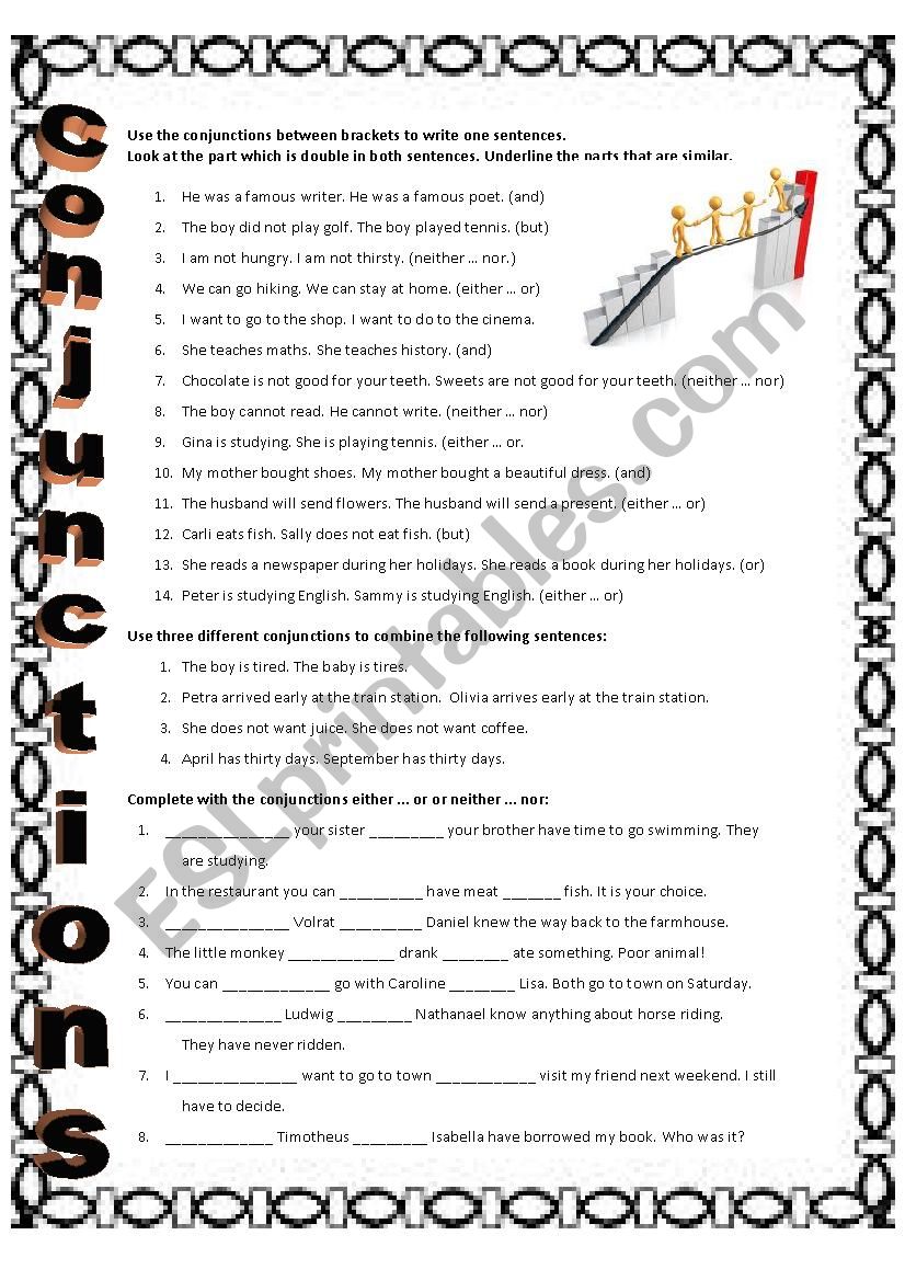 Conjunctions worksheet