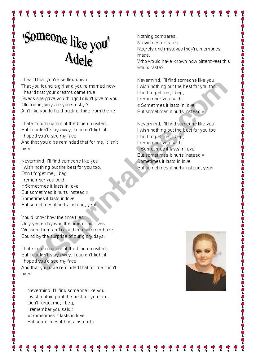 Someone lik you                   Adele